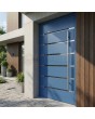 Blue modern front aluminium door