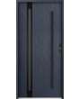 Sta Cartier trois noir - prehung Steel Door with glass