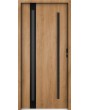Sta Cartier trois noir - prehung Steel Door with glass