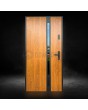 Prehung Golden oak Steel Door with glass