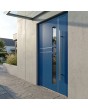 blue luxury contemporary pivot door  