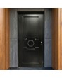 Black classic design aluminum door for home