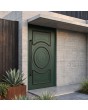 Green traditional style aluminium front door