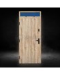 Turners oak Sta Columb steel door with top sidelight