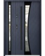 Sta Gemini Duo Noir - modern steel entrance door with side panel