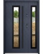 Sta Hevelius Duo Noir - glass entry doors residential with side panel