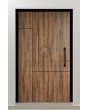 PIVOT WOODLINE 1 - aluminium pivot door with Walnut High Pressure Laminate