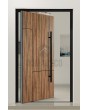 PIVOT WOODLINE 1 - aluminium pivot door with Walnut High Pressure Laminate