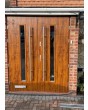 golden oak house stainless steel front door