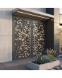 Anthracite Double glass aluminium door with decorative panel