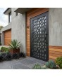 Anthracite glass front aluminium door with decorative panel