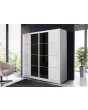 Pedro 203 - white and black sliding door wardrobe