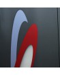 LIM INLAY  - Aluminium main door door with colourful ovals