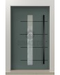 PIVOT Gryf-B - secure aluminium entry large pivot door with glass