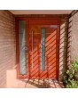 Red aluminium entry door
