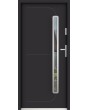 Sta Hadar - exterior metal front entry door with glass