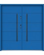 Sta Henson Double - contemporary steel double front door with ribs