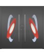 LIM Bila double - exterior security aluminium door with round glass