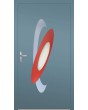 LIM INLAY  - Aluminium main door door with colourful ovals