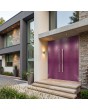purple solid double aluminium door with ribs