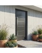 Anthracite modern aluminium front door