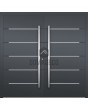 LIM Integra inox double - modern aluminium double front door