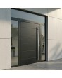 Anthracite Integra front door with left, right and top glass panel
