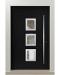 PIVOT Izobar - aluminium single pivot door with five windows