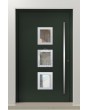 PIVOT Izobar - aluminium single pivot door with five windows