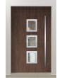 PIVOT Izobar - aluminium single pivot door with five windows