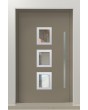 PIVOT Izobar - aluminium single pivot door with five windows