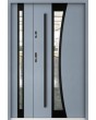 Sta Gemini Duo Noir - modern steel entrance door with side panel
