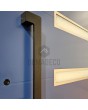 PIVOT 39 - aluminium prehung aluminium pivot door