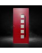Red modern aluminium door for modern villas