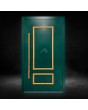 Green classically styled traditional aluminium pivot door
