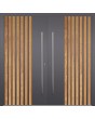 LIM RAIL3 double - aluminium double door with vertical slats made of aluminium profiles