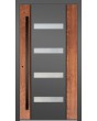 LIM V09 - aluminium entry door with wooden decor