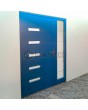 Blue aluminium front entrance door