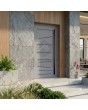 Grey aluminium entrance door