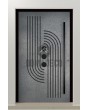 PIVOT M13 - pivot door with grey texture of milled metal