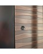 PIVOT M16 - aluminium front entry hinged door with texture of milled metal