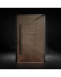  aluminium front entry hinged door with texture of milled metal