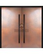 LIM M17 double - Aluminum front double entry door with copper texture of milled metal