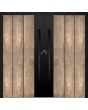 LIM M19 double - Aluminium front double door with nickel gold texture of milled metal