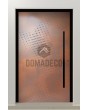 PIVOT M17 - aluminium pivot entry door with copper texture of milled metal