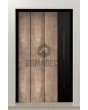 PIVOT M19 - aluminum pivot entry door with nickel gold texture of milled metal
