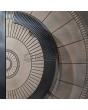 PIVOT M6 - pivot door with bronze texture of milled metal