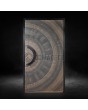 PIVOT M6 aluminium door with bronze texture of milled metal
