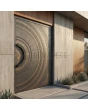 PIVOT M6 - pivot door with bronze texture of milled metal