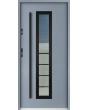 Sta Hevelius noir - steel modern entry door with glass